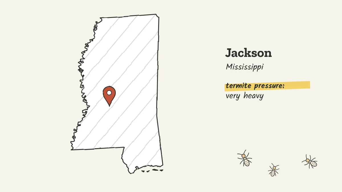 Sketch map of Mississippi with a pin on Jackson in the center of the state
